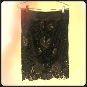 SW3 black crocheted skirt